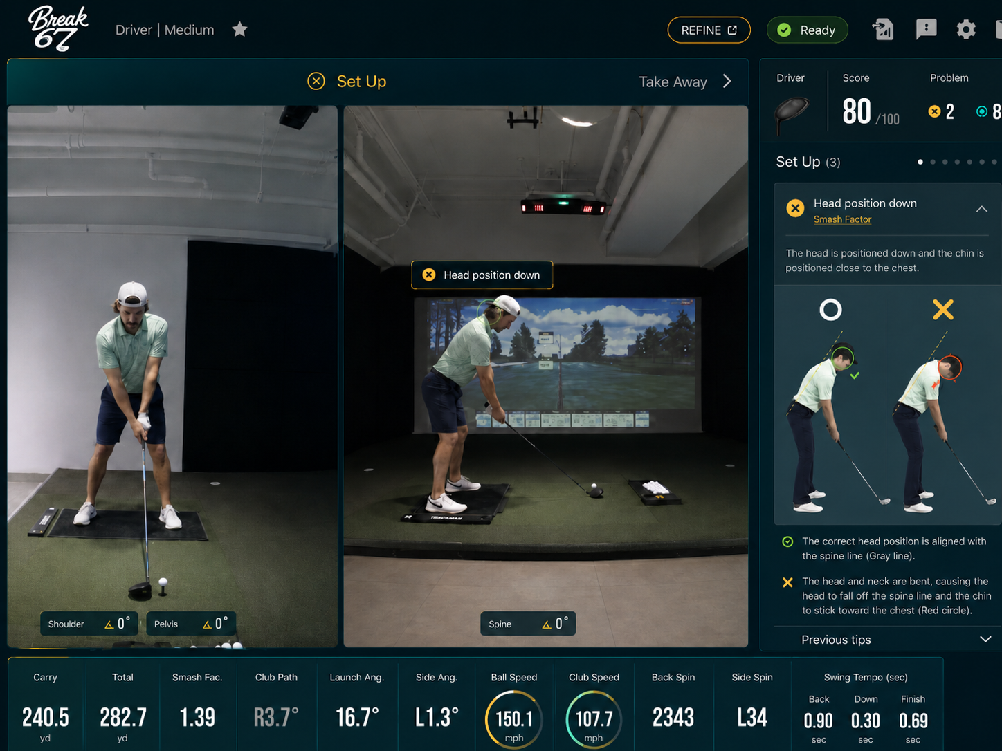 Live swing-analyse
